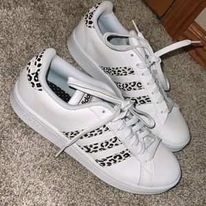 Cheetah adidas shoes, size 9, worn once